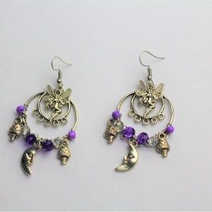 Fairy grunge mushroom earrings